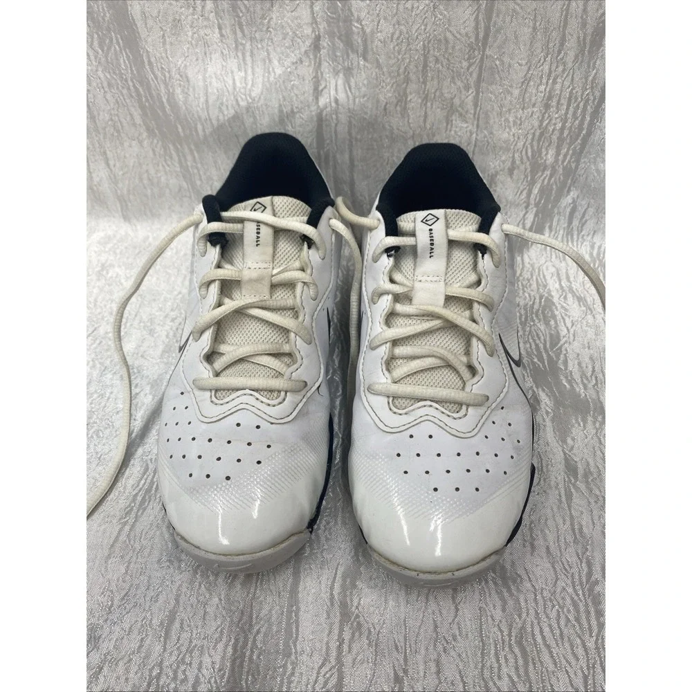 Nike Diamond  Size 4.5Y Baseball‎ Cleats White/Black DJ6525-101
